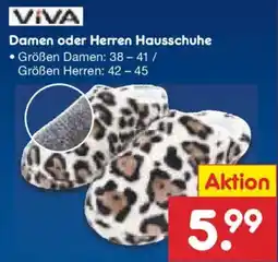 Netto Marken-Discount VIVA Damen oder Herren Hausschuhe Angebot