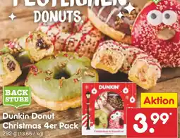 Netto Marken-Discount Dunkin Donut Christmas 4er Pack Angebot