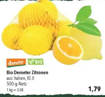CITTI Markt Bio Demeter Zitronen Angebot