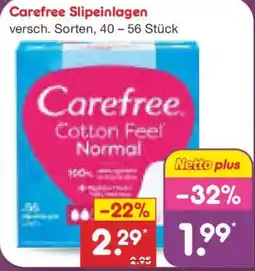 Netto Marken-Discount Carefree Slipeinlagen Angebot