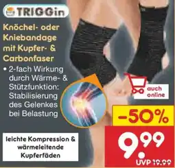 Netto Marken-Discount TRIGGin Knöchel oder Kniebandage mit Kupfer & Carbonfaser Angebot