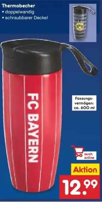 Netto Marken-Discount FC BAYERN Thermobecher Angebot