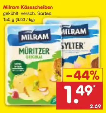 Netto Marken-Discount Milram Käsescheiben Angebot