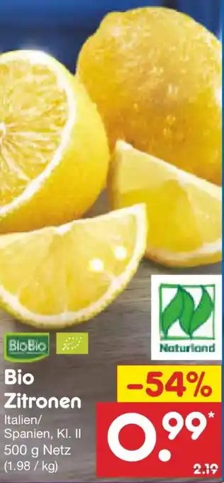 Netto Marken-Discount Bio Zitronen Angebot