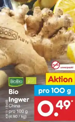 Netto Marken-Discount BioBio Bio Ingwer Angebot