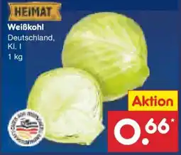 Netto Marken-Discount HEIMAT Weißkohl Angebot