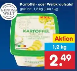 Netto Marken-Discount GENUSS WELL Kartoffel oder Weißkrautsalat Angebot
