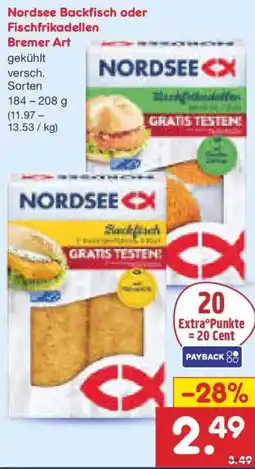 Netto Marken-Discount Nordsee Backfisch oder Fischfrikadellen Bremer Art Angebot