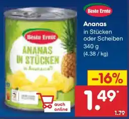 Netto Marken-Discount Beste Ernte Ananas Angebot