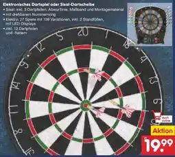 Netto Marken-Discount Elektronisches Dartspiel oder Sisal Dartscheibe Angebot