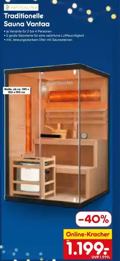Netto Marken-Discount ARTSAUNA Traditionelle Sauna Vantaa Angebot