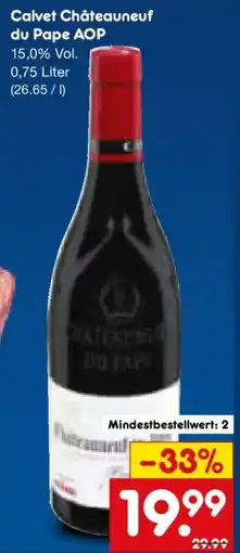 Netto Marken-Discount Calvet Châteauneuf du Pape AOP Angebot