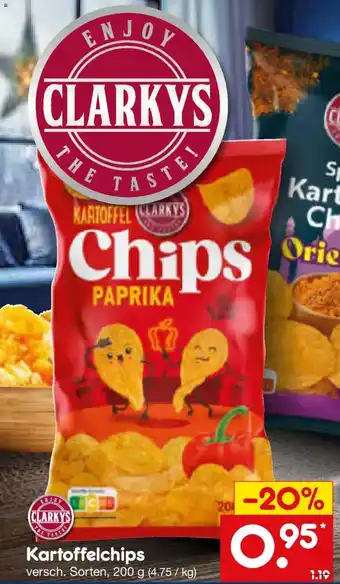 Netto Marken-Discount CLARKYS Kartoffelchips Angebot