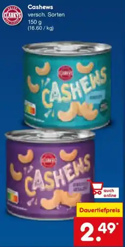 Netto Marken-Discount CLARKYS Cashews Angebot