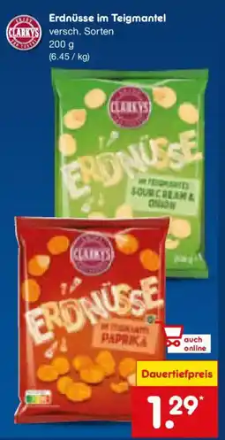 Netto Marken-Discount CLARKYS Erdnüsse im Teigmantel Angebot