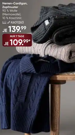 Galeria Herren-Cardigan, Zopfmuster Angebot