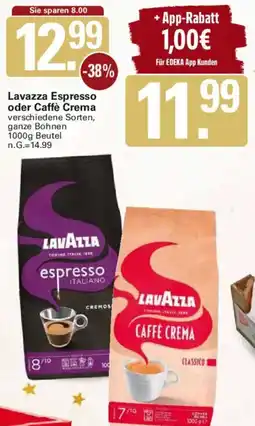 WEZ Lavazza Espresso oder Caffè Crema Angebot