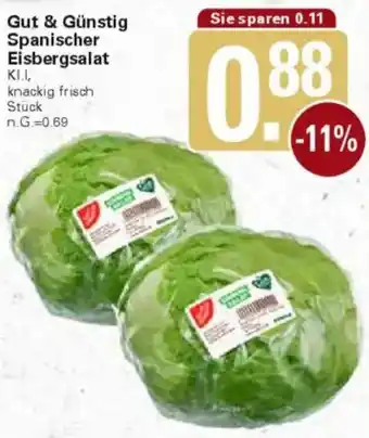 WEZ Gut & Günstig Spanischer Eisbergsalat Angebot