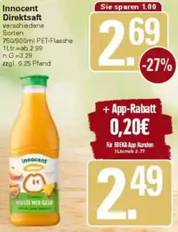 WEZ Innocent Direktsaft Angebot