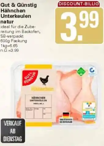 WEZ Gut & Günstig Hähnchen Unterkeulen natur Angebot