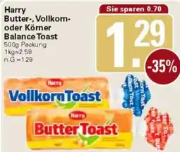 WEZ Harry Butter-, Vollkorn- oder Körner Balance Toast Angebot