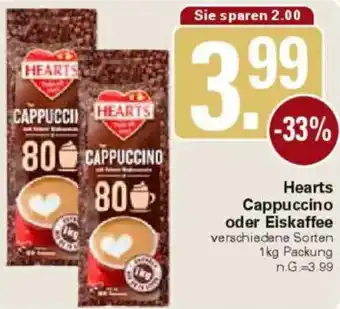 WEZ Hearts Cappuccino oder Eiskaffee Angebot