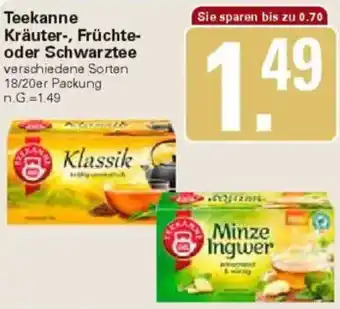 WEZ Teekanne Kräuter-, Früchte- oder Schwarztee Angebot