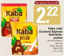 WEZ Kaba oder Suchard Express Getränkepulver Angebot