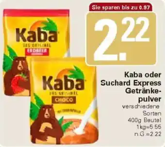 WEZ Kaba oder Suchard Express Getränkepulver Angebot