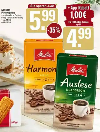 WEZ Melitta Filterkaffee Angebot