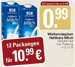 WEZ Weihenstephan Haltbare Milch Angebot