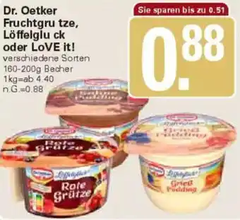 WEZ Dr. Oetker Fruchtgrutze, Löffelgluck oder LOVE it! Angebot