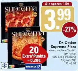 WEZ Dr. Oetker Suprema Pizza Angebot