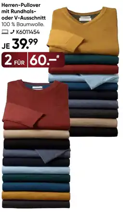 Galeria TOM TAILOR Herren-Pullover mit Rundhals oder V-Ausschnitt Angebot
