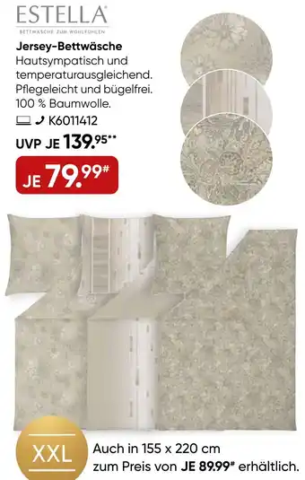 Galeria ESTELLA Jersey-Bettwäsche Angebot