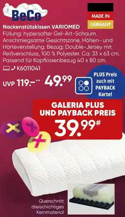 Galeria BeCo Nackenstützkissen VARIOMED Angebot