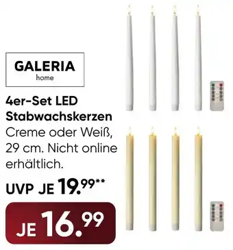 Galeria GALERIA home 4er-Set LED Stabwachskerzen Angebot