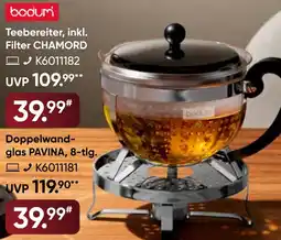 Galeria Bodum Teebereiter, inkl. Filter CHAMORD Angebot
