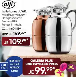 Galeria alfi Isolierkanne JUWEL Angebot