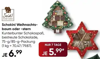 Galeria Seidl Confiserie Schokini Weihnachtsbaum oder -stern Angebot