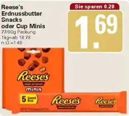 WEZ Reese's Erdnussbutter Snacks oder Cup Minis Angebot