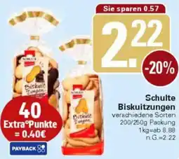 WEZ Schulte Biskuitzungen Angebot