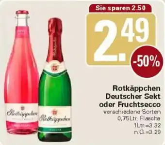 WEZ Rotkäppchen Deutscher Sekt oder Fruchtsecco Angebot