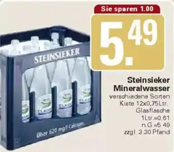 WEZ Steinsieker Mineralwasser Angebot