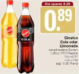 WEZ Sinalco Cola oder Limonade Angebot