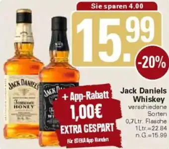 WEZ Jack Daniels Whiskey Angebot
