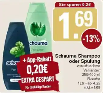 WEZ Schauma Shampoo oder Spülung Angebot