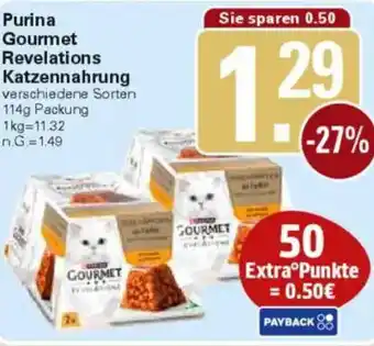 WEZ Purina Gourmet Revelations Katzennahrung Angebot