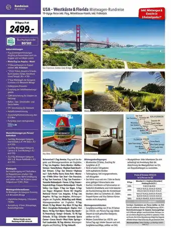 Lidl Reisen Usa - Westküste & Florida Mietwagen-rundreise Angebot