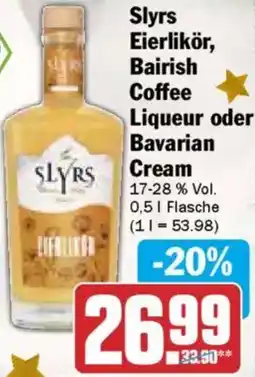 AEZ Slyrs Eierlikör, Bairish Coffee Liqueur oder Bavarian Cream Angebot